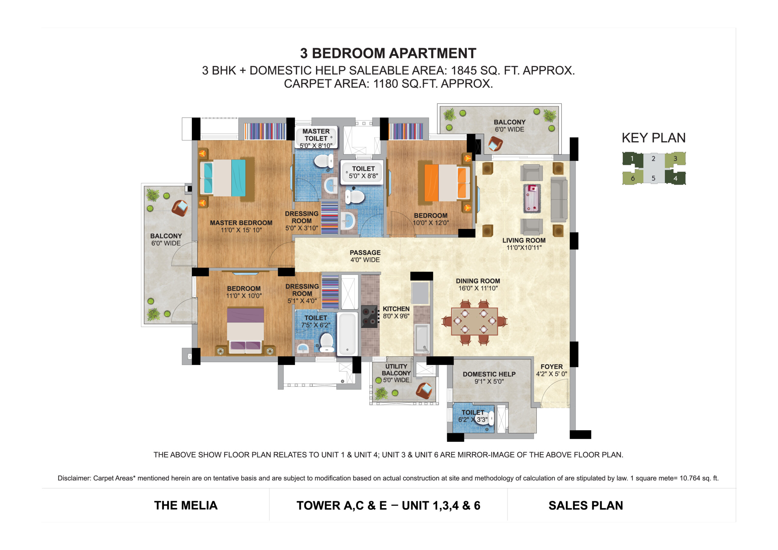 Floor Plan 3 BHK